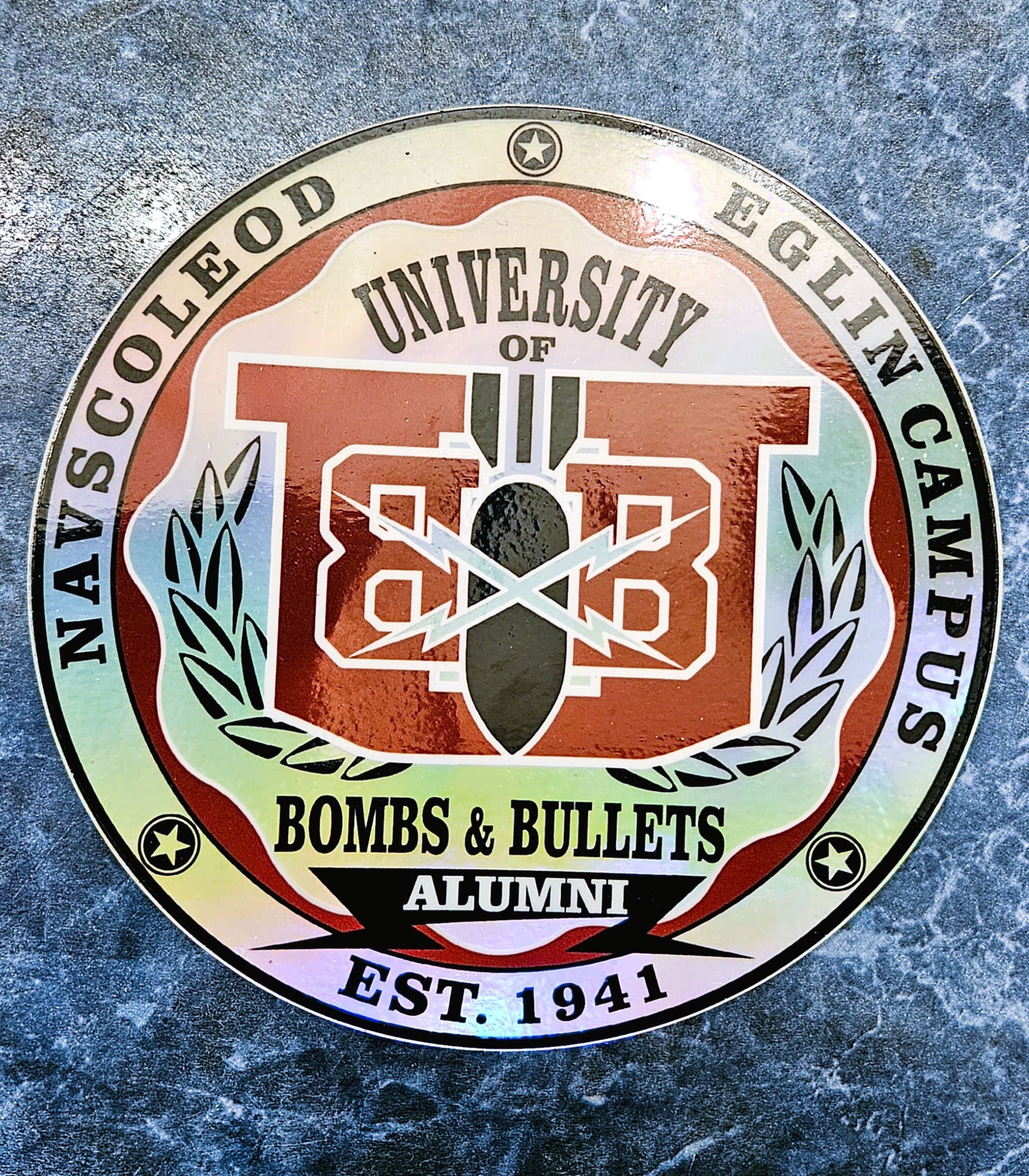 University of Bombs & Bullets ALUMNI Decal