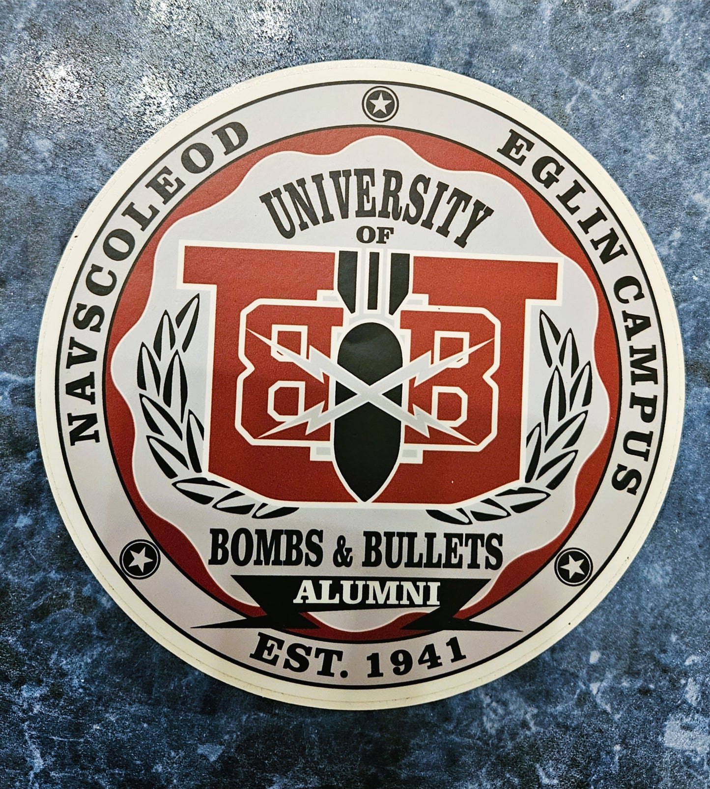 University of Bombs & Bullets ALUMNI Decal